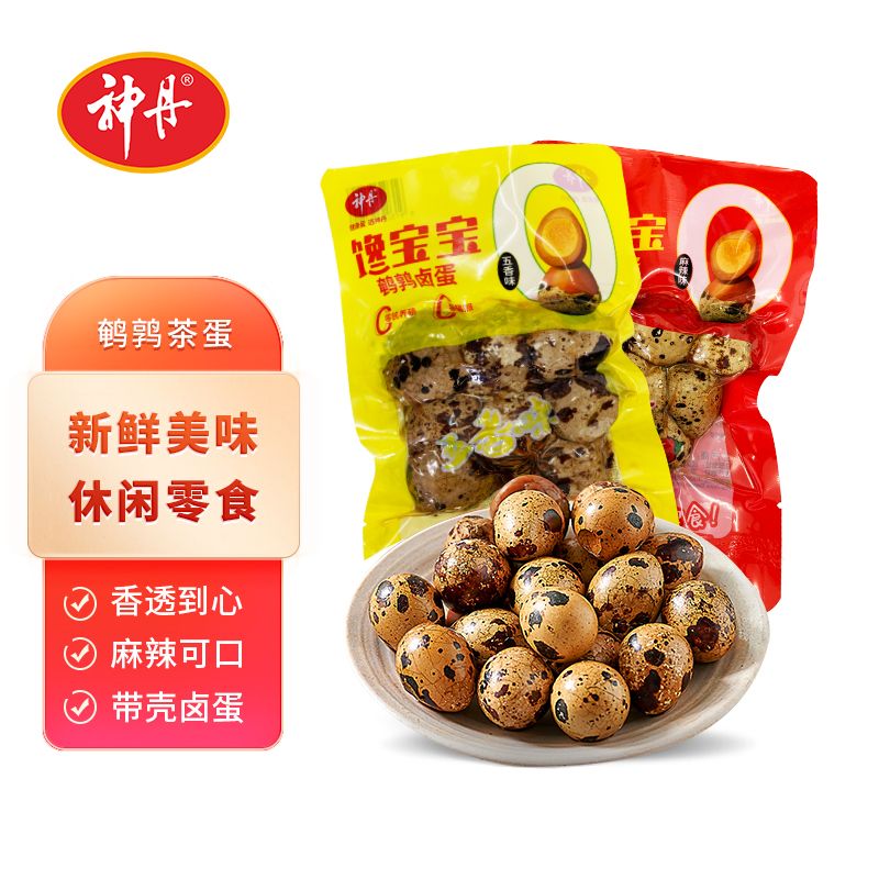 神丹 鹌鹑卤蛋12袋共96枚