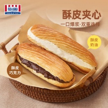 曼可顿  酥皮夹心面包75g*6袋