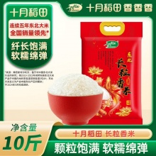 十月稻田 长粒香大米10斤