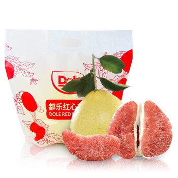 都乐Dole 红肉蜜柚简装 2只装 总重2.1KG