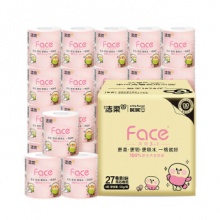 洁柔 有芯卷纸粉Face4层135g*27卷