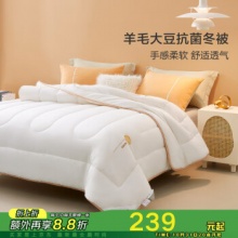 羊毛大豆抗菌冬被 200cm×230cm