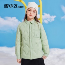 雪中飞 儿童网格衬衫式轻薄羽绒服 