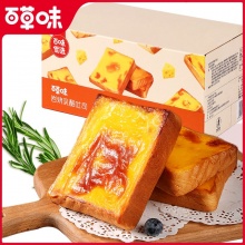 百草味 岩烧乳酪吐司面包450g*2箱
