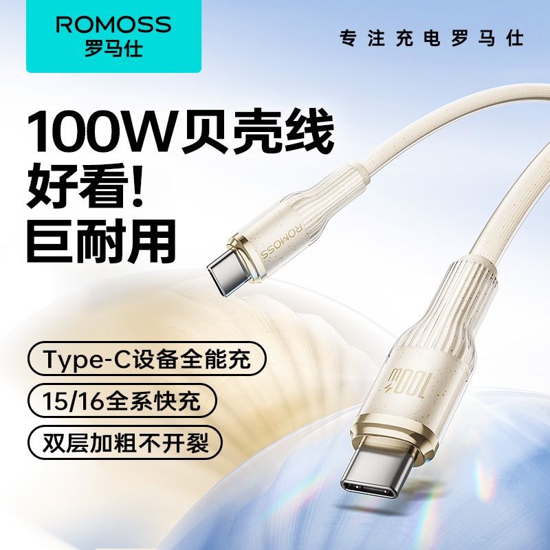 罗马仕 100W快充数据线