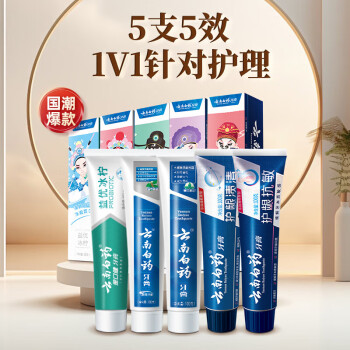 云南白药 牙膏国粹套装500g套装
