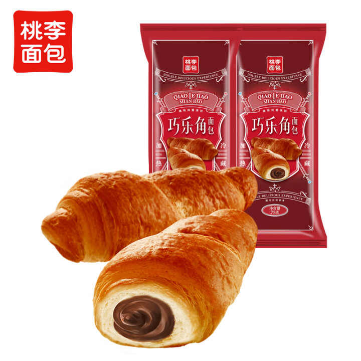 桃李 巧乐角面包巧克力夹心600g