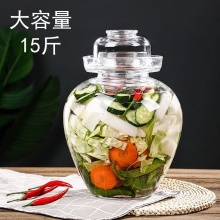 玻璃加厚泡菜坛子15斤