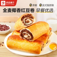 良品铺子 全麦椰香红豆卷 800g 