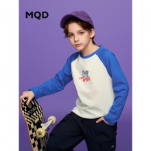 MQD 男童撞色长袖T恤