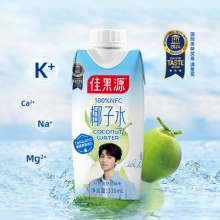 佳农 佳果源100%NFC泰国原装进口椰子水330ml*12瓶