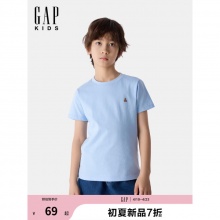 Gap 男女童纯棉小熊刺绣短袖
