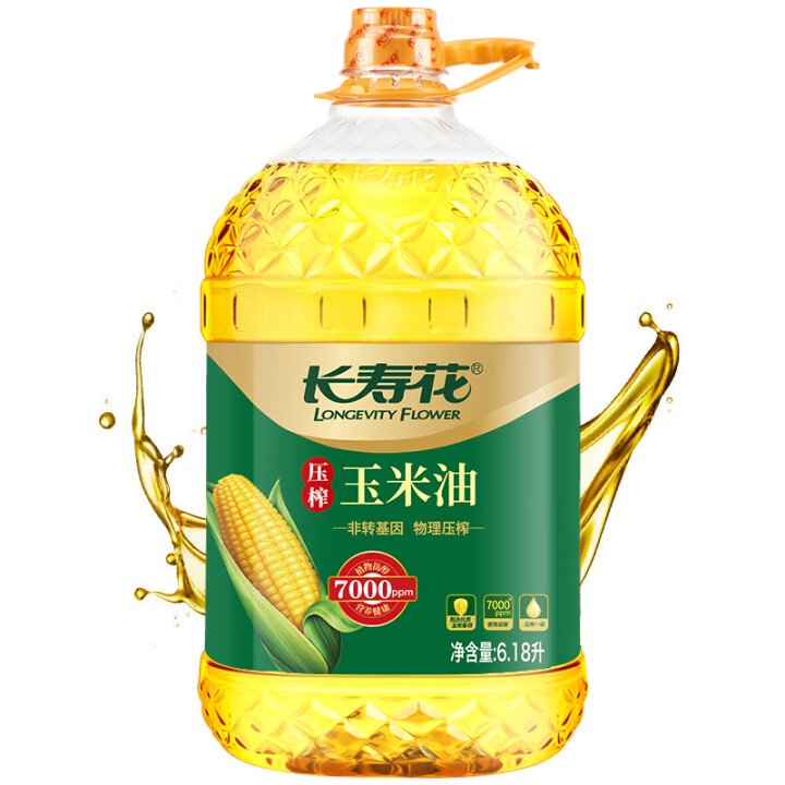 长寿花 压榨玉米油6.18L