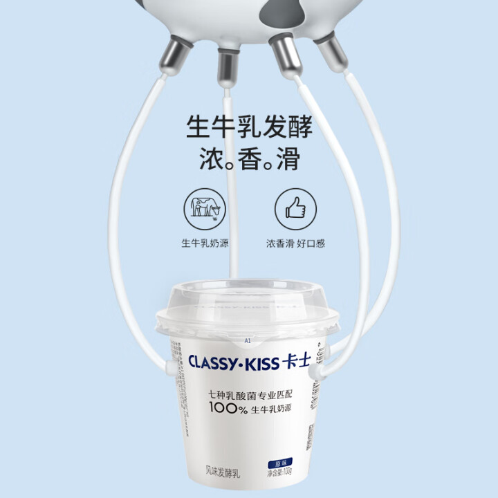 卡士 风味发酵乳原味100g*24杯