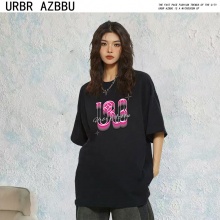 URBRAZBBU 男女同款宽松潮牌休闲纯棉T恤