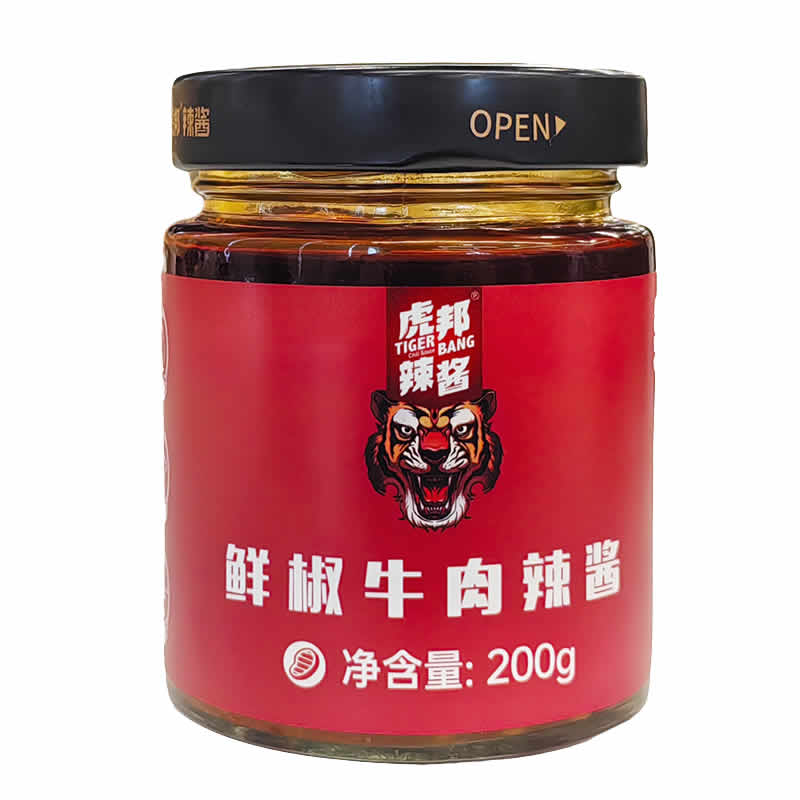 虎邦 鲜椒牛肉辣酱200g×1瓶