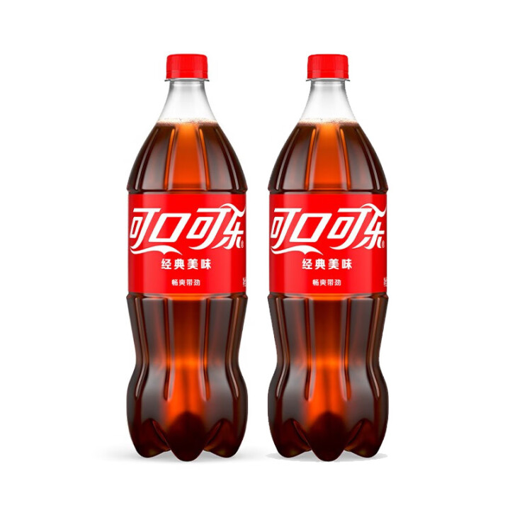 可口可乐 汽水碳酸饮料 大瓶装可乐1L*2瓶