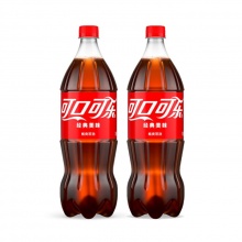 可口可乐 汽水碳酸饮料 大瓶装可乐1L*2瓶