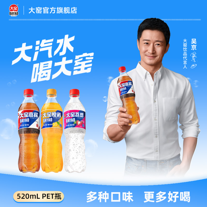 大窑 汽水果味碳酸饮料520mL*8瓶