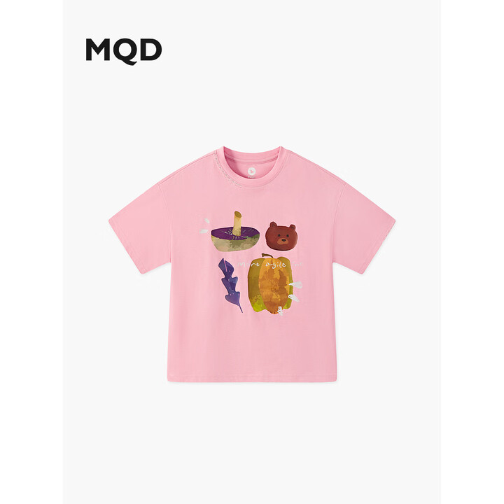 MQD 小熊蔬菜印花短袖