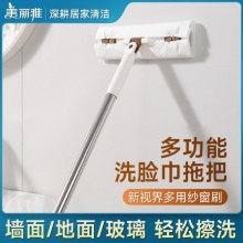 美丽雅 两用窗纱刷+夹布拖把