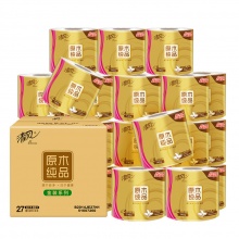 清风 有芯卷纸原木金装 4层加厚140克*27卷