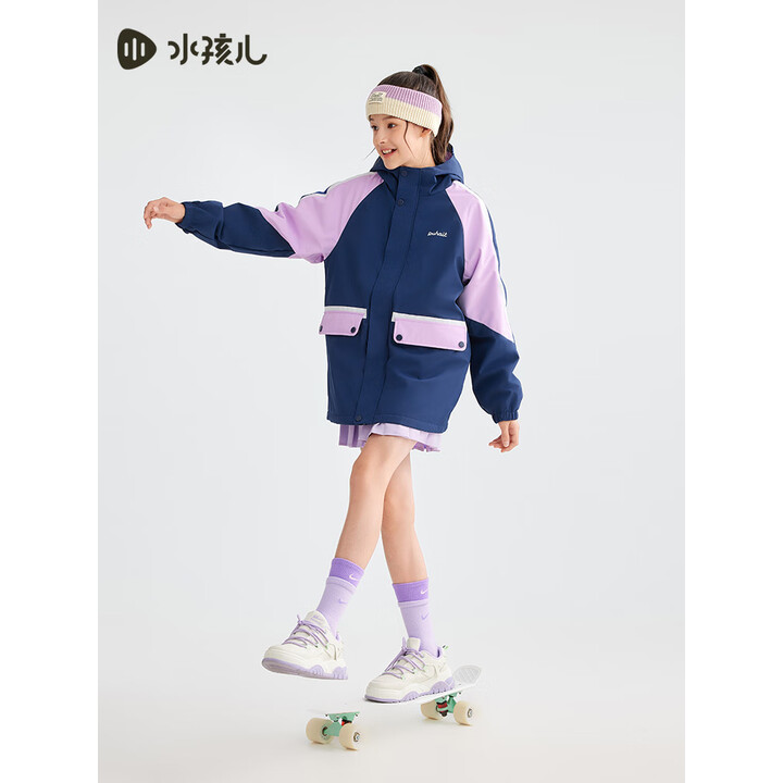 水孩儿 男女童摇粒绒厚风衣
