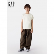 Gap 男女童纯棉小熊刺绣短袖