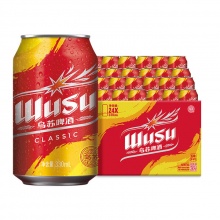 乌苏 啤酒经典罐 330mL 24罐
