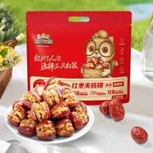 三只松鼠 红枣夹核桃410g约80小袋