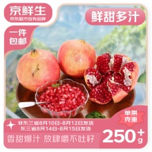  京鲜生 会理突尼斯软籽石榴净重4.5斤单果250-350g