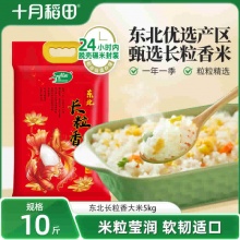 十月稻田 辽河长粒香大米5kg