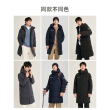 雪中飞 H版型立领连帽羽绒服
