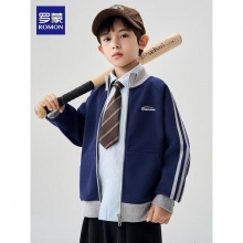 罗蒙 儿童立领棒球服