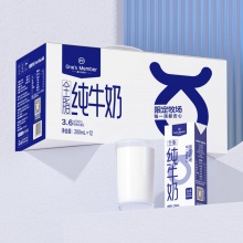 1号会员店 3.6g蛋白纯牛奶 200ml*12盒